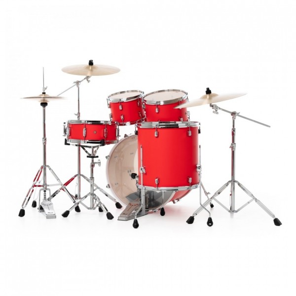 Pearl Decade Maple 22" Am Fusion Shell Pack, Matte Racing Red - Rear Angle 2