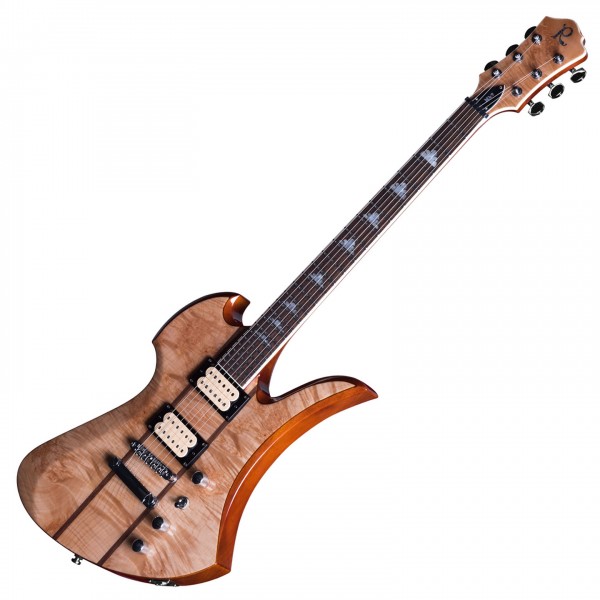 BC Rich Mockingbird MK9 Guitar with Hard Case, Natural Maple Burl
