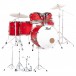 Pearl Decade Ahorn 22'' 6-teiliges Schlagzeug mit Hardware, mattes Racing Red