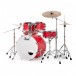 Pearl Decade Maple 22'' 6pc Shell Pack, Matte Racing Red - Angle 2