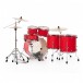 Pearl Decade Maple 22'' 6pc Shell Pack, Matte Racing Red - Rear Angle