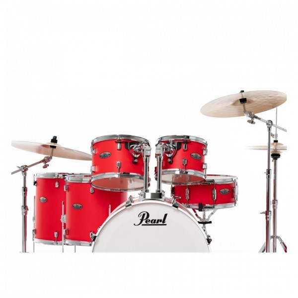 Pearl Decade Maple 22'' 6pc Shell Pack, Matte Racing Red - Rack Toms