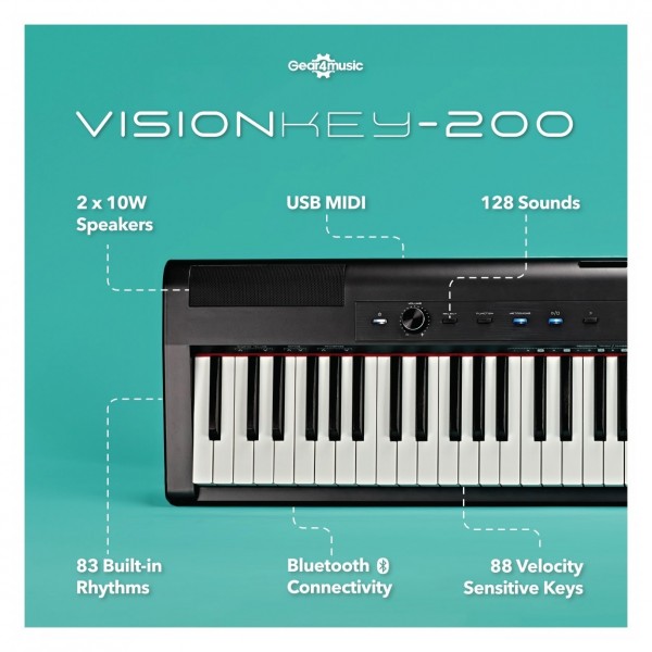 VISIONKEY-200 Digital Piano, Complete Pack