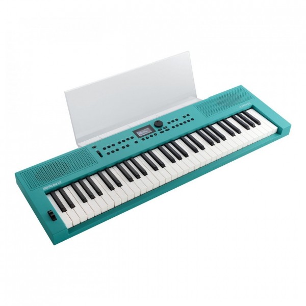 Roland GO:KEYS 3 Keyboard, Turquoise with Music Rest