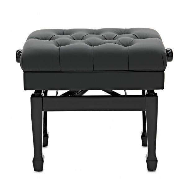 Deluxe Hydraulic Piano Stool, Gloss Black