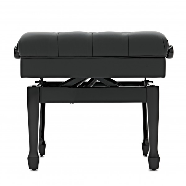 Deluxe Hydraulic Piano Stool, Gloss Black