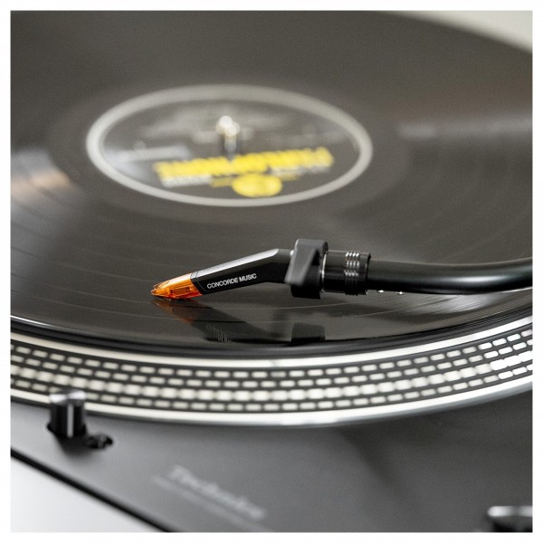 Ortofon Concorde Music Bronze Moving Magnet Cartridge - attached to Technics Turntable Close up