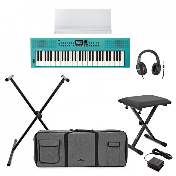 Roland GO:KEYS 3 Keyboard, Turquoise Bundle