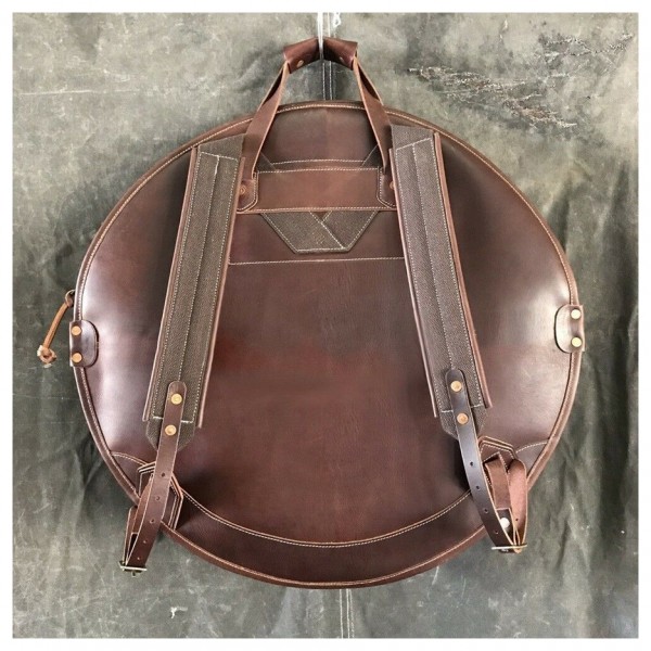Tackle Instrument Supply Co. Backpack 22" Cymbal Bag, Leather - Back