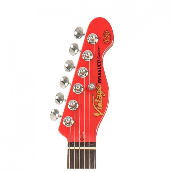 Vintage V72 ReIssued Thinline, Firenza Red at Gear4music