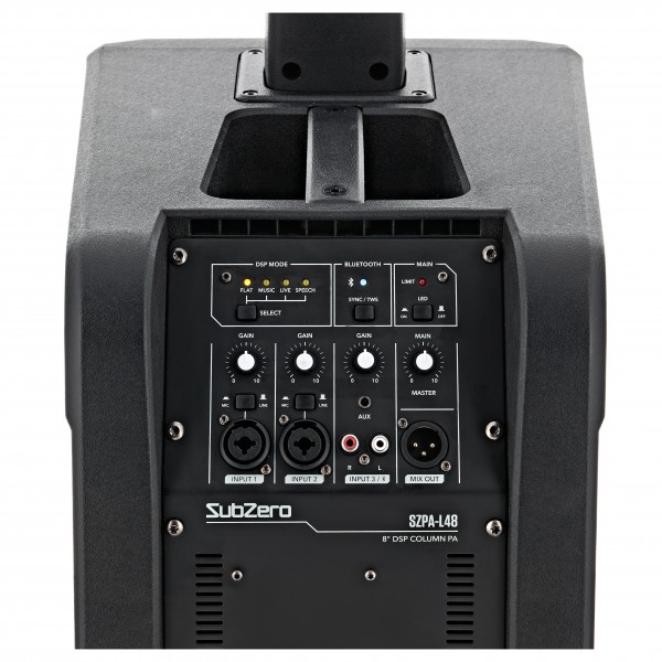 SubZero L48 Bluetooth Column DSP PA System at Gear4music SubZero L48 Bluetooth Column DSP PA System at Gear4music