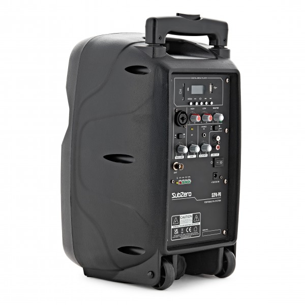 SubZero SZPA-P8 Portable PA Speaker with Media Player & Wireless Mic