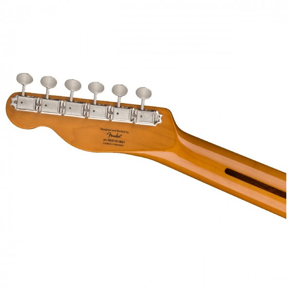 Squier FSR Classic Vibe '60s Telecaster Thinline, Gold PG Sonic Blue - Headstock Front