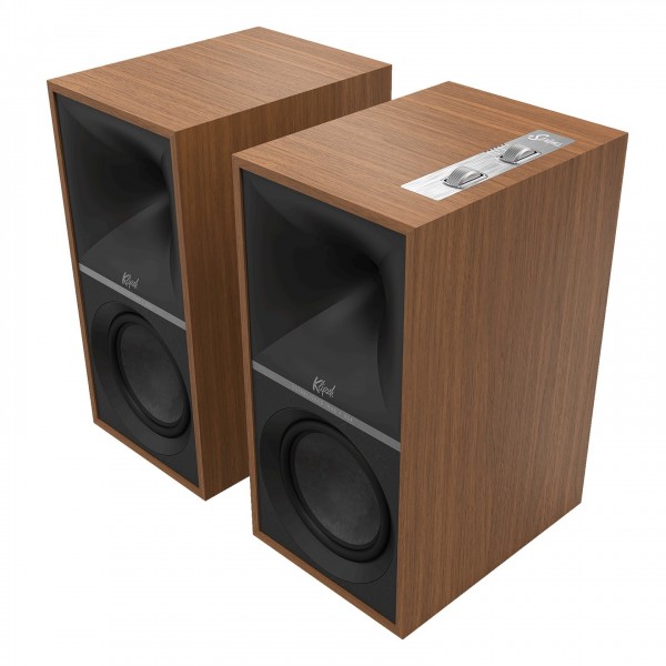 Klipsch The Sevens 6.5-inch Powered Speakers, Walnut Front View