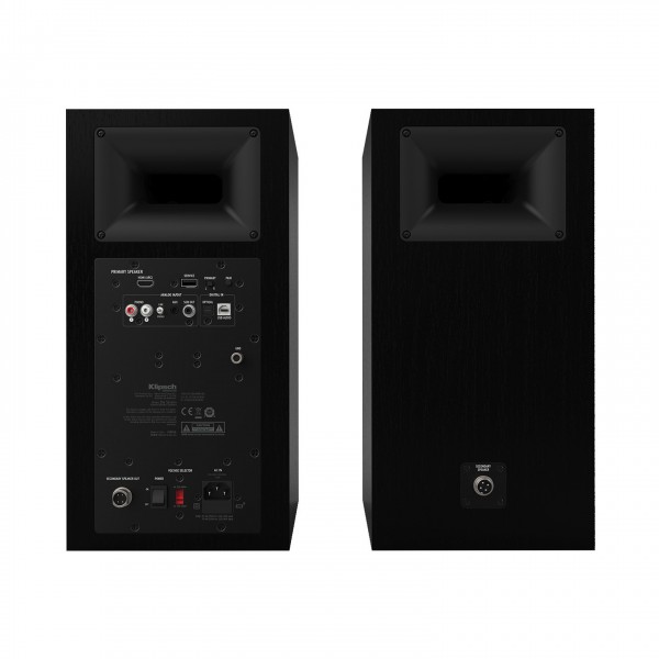 Klipsch The Sevens 6.5-inch Powered Speakers, Black Back View