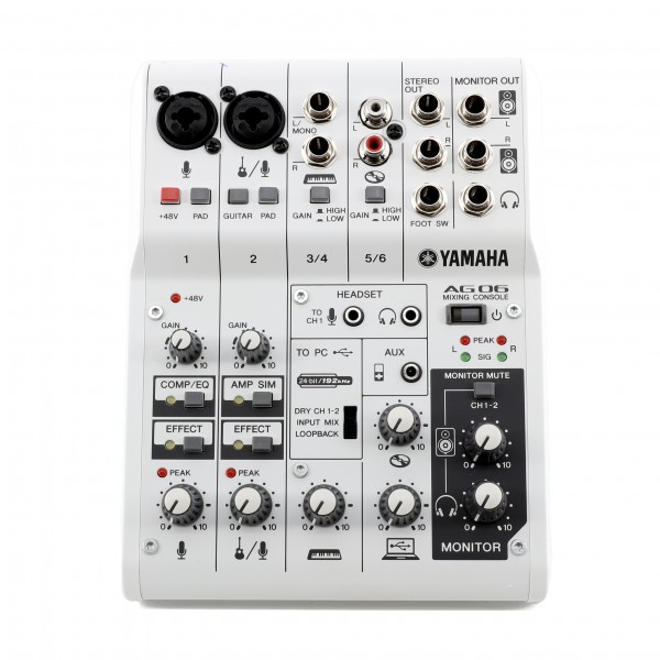 Yamaha AG06 6-Channel Hybrid Mixer - Secondhand