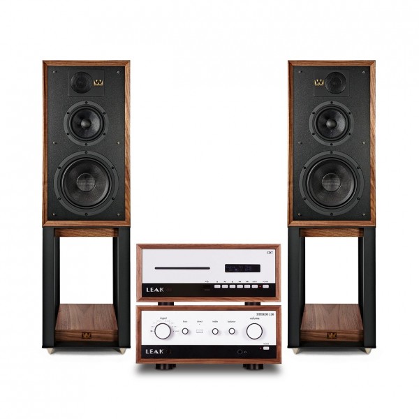 LEAK and Wharfedale Linton, Walnut Full Hi-Fi Package