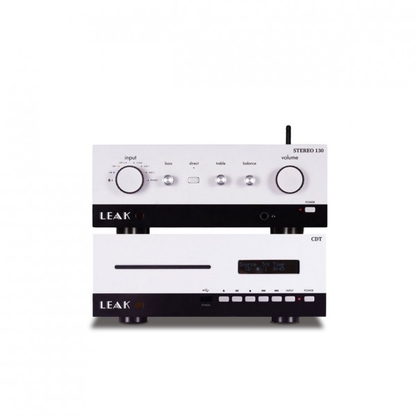 LEAK STEREO 130 Integrated Amp & CD Transport, HiFi Package, Silver