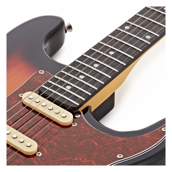LA Select Electric Guitar Sunburst, 15W Guitar Amp & Accessory Pack
