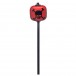 Danmar Red Wood Ball Bass Drum Beater Black Shaft, Black Skull