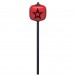 Danmar Red Wood Ball Bass Drum Beater Black Shaft, Black Star