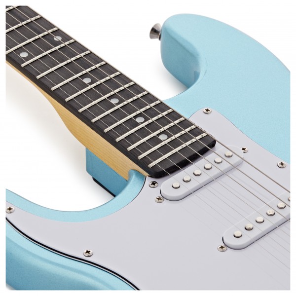 LA Select Electric Guitar Blue Metallic, 15W Guitar Amp & Accessory Pack