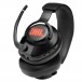 JBL Quantum 400 Wired Over-Ear Gaming Headset, Black Front View 4