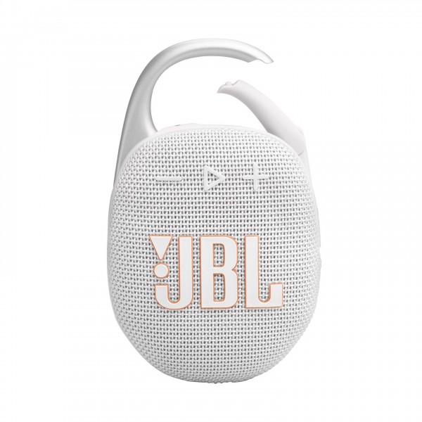 JBL Clip 5 Portable Bluetooth Speaker, White