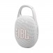 JBL Clip 5 Portable Bluetooth Speaker, White - Angled