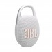 JBL Clip 5 Portable Bluetooth Speaker, White - Angled