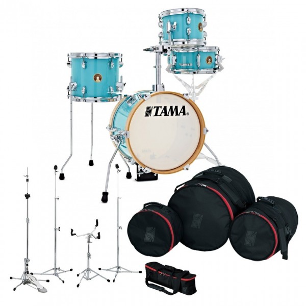 Tama Club-Jam 14" Flyer Gig Pack with Hardware and Bags, Candy Aqua Blue