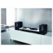 Technics SA-C600 Network CD Receiver, White - Lifestyle with SB-C600 and SL-1500C