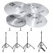 Stagg SXM Silent Practice Cymbal Set & Stands