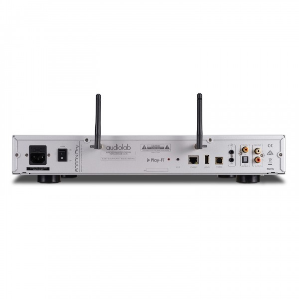 Audiolab 6000N Play Wireless Audio Streamer, Silver Back View