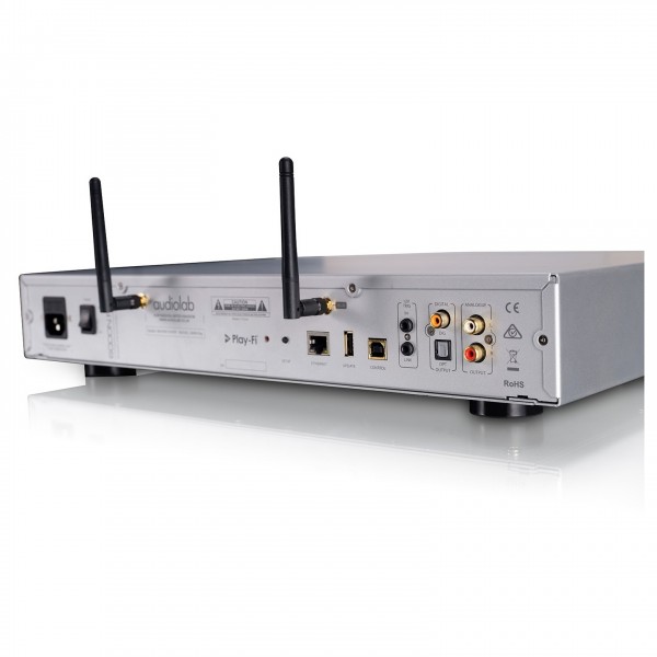 Audiolab 6000N Play Wireless Audio Streamer, Silver Close Up View 2