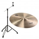 Stagg 15" SH Medium Crash Cymbal & Gear4music Boom Arm Stand, Black
