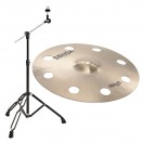 Stagg 16" Sensa Orbis Crash Cymbal & Gear4music Boom Arm Stand, Black