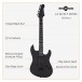 LA Select Electric Guitar Blackout, 15W Guitar Amp & Accessory Pack