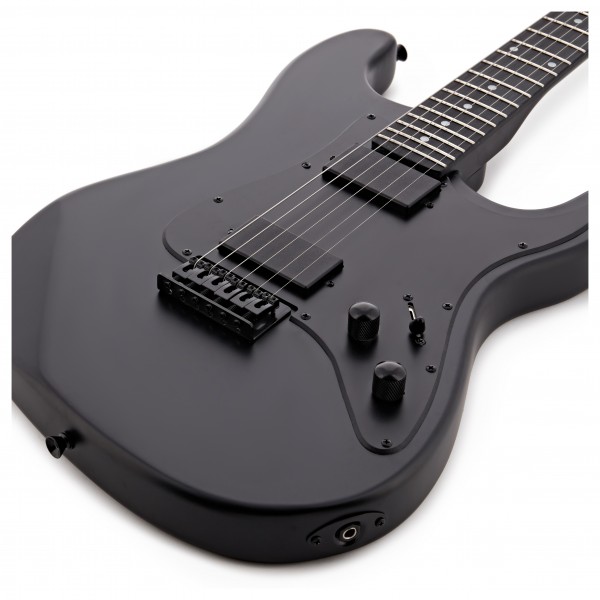 LA Select Electric Guitar Blackout, 15W Guitar Amp & Accessory Pack
