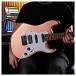 LA Select Electric Guitar HSS Pink, 15W Guitar Amp & Accessory Pack