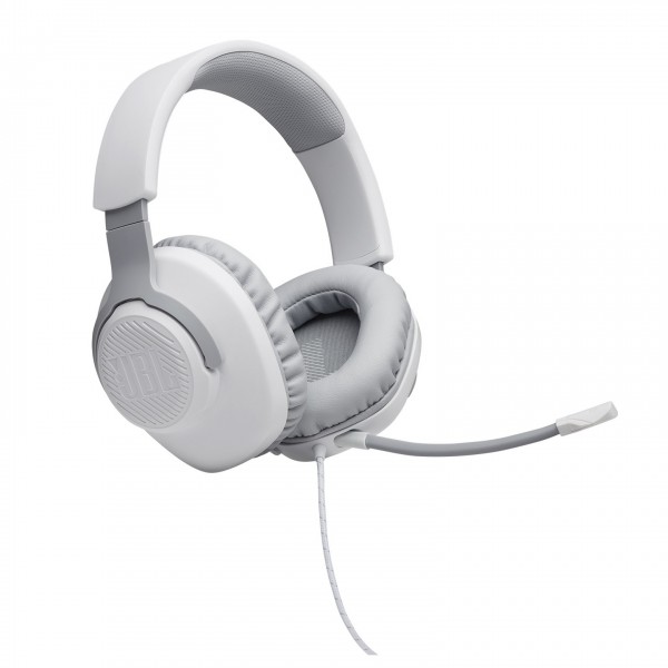 JBL Quantum 100 Gaming-Wired Over-ear Headset, White