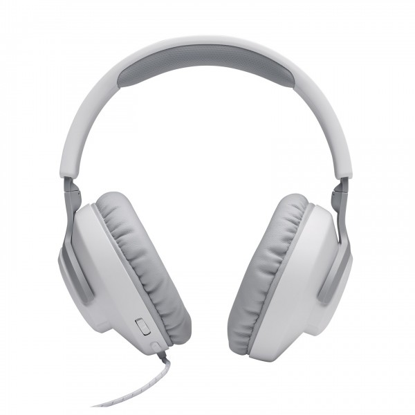 JBL Quantum 100 Gaming-Wired Over-ear Headset, White - Front