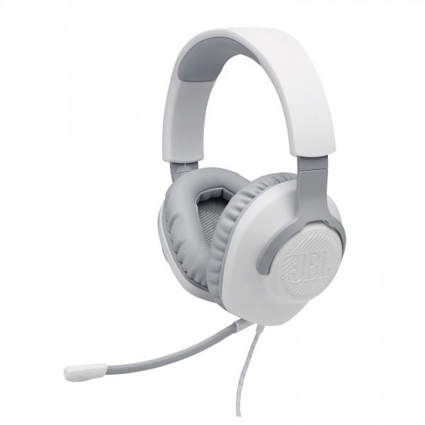 JBL Quantum 100 Gaming-Wired Over-ear Headset, White