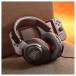 JBL Quantum 100 Wired Over-ear Gaming Headset, Black - Beauty image with Nintendo Switch