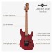 LA Select Electric Guitar HS by Gear4music, Trans Ruby Red