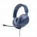 JBL Quantum 100 Wired Over-ear Gaming Headset, Blue - Angled