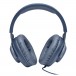 JBL Quantum 100 Wired Over-ear Gaming Headset, Blue - Front