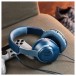 JBL Quantum 100 Wired Over-ear Gaming Headset, Blue - With PlayStation controller