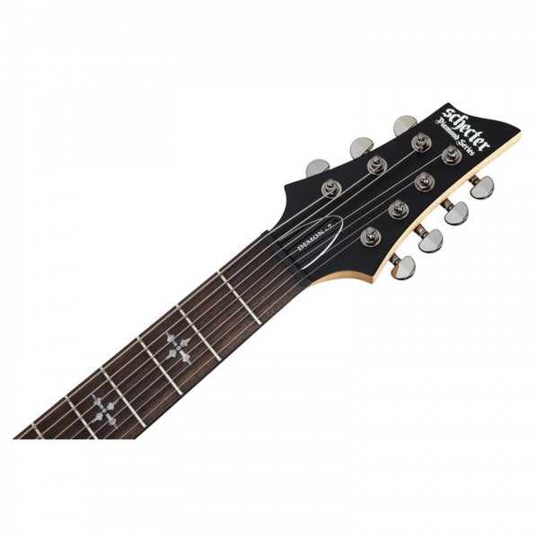 Schecter Demon-7 String Electric Guitar, Satin Black at Gear4music