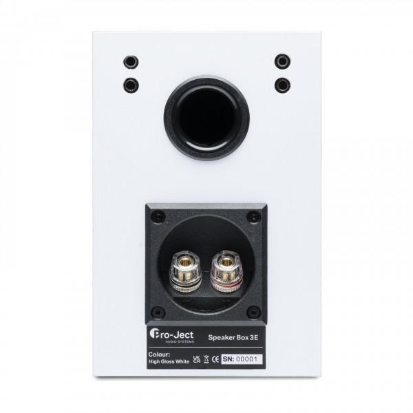 Pro-Ject Speaker Box 3 E Bookshelf Speaker (Pair), White - Reverse
